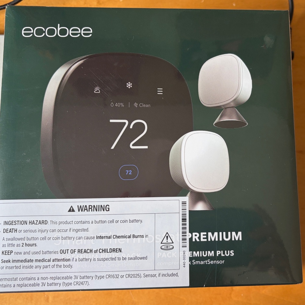 Ecobee Smart Thermostat Premium Plus - Black